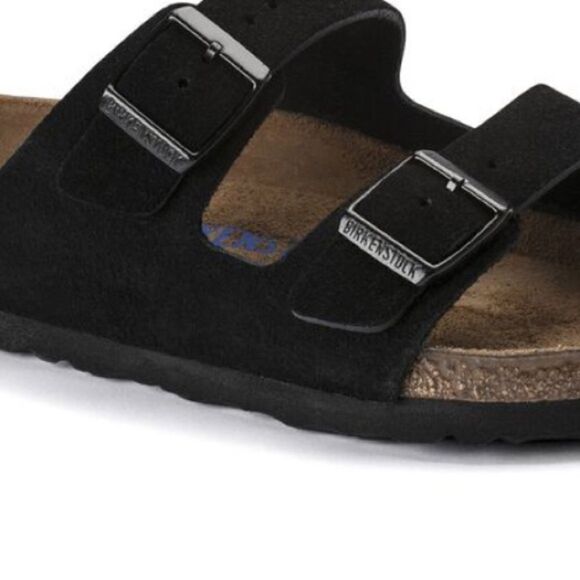 Birkenstock Arizona Soft Footbed Suede Leather, Black, EU 41 NWT main image 5